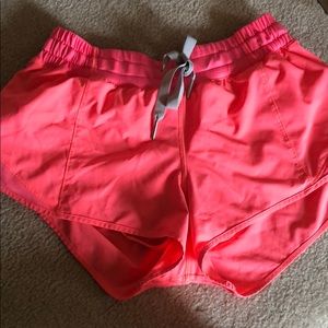 Pink Lululemon Hotty Hot Shorts